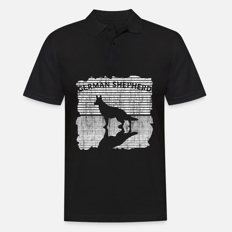 Schäferhund - Männer Poloshirt - Schwarz