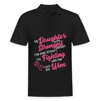 Mois de prévention du cancer du sein fille cancer du sein - Polo Homme - noir - Devant - Kai (181cm)