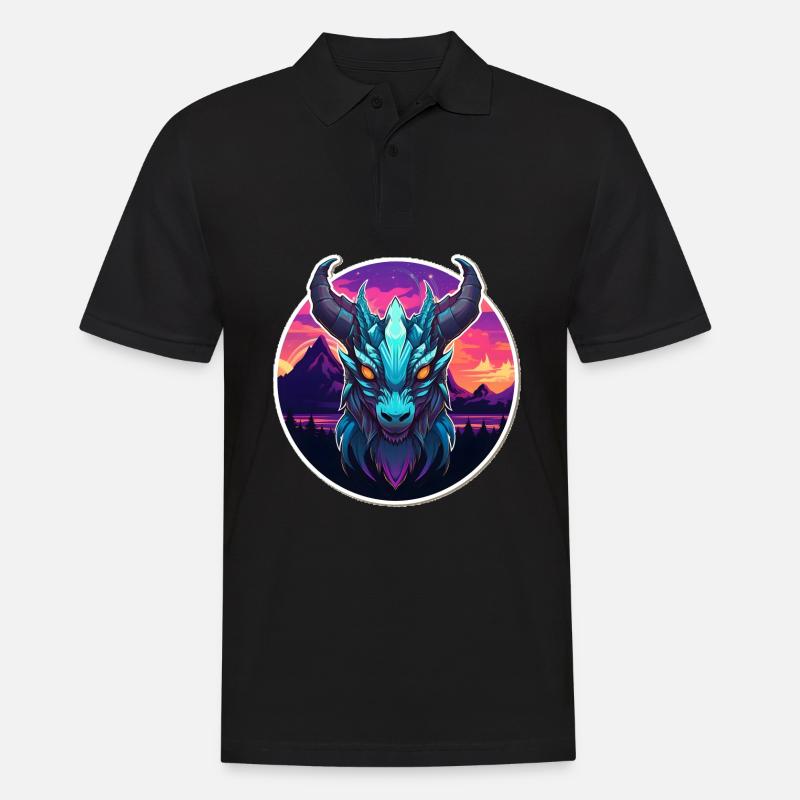 Chinesischer Drache, Dragon - Männer Poloshirt - Schwarz