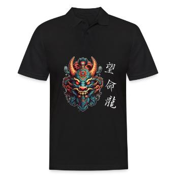 Chinesischer Drache, Dragon - Männer Poloshirt - Schwarz - Vorne - Kai (181cm)
