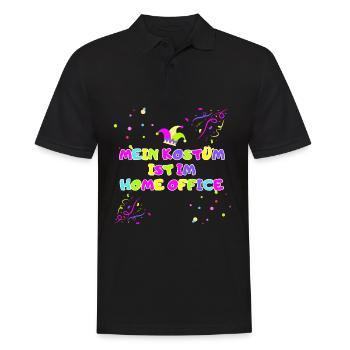 mein kostüm ist im home office kostüm Verkleidung - Männer Poloshirt - Schwarz - Vorne - Kai (181cm)
