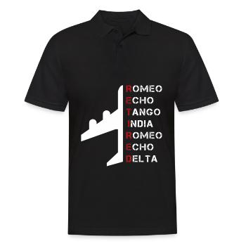 Romeo Echo Tango Indien Romeo Echo Delta - Männer Poloshirt - Schwarz - Vorne - Kai (181cm)