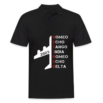 Pensionierter Pilot 2023 Phonetic Alphabet Ruhestand - Männer Poloshirt - Schwarz - Vorne - Kai (181cm)
