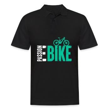 Passion Ebike Electric Bike Enthusiast - Men's Polo Shirt - black - Front - Kai (181cm)