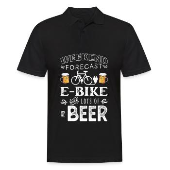 Funny Weekend Forecast EBike & Beer - Men's Polo Shirt - black - Front - Kai (181cm)