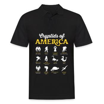 Cryptids of America Cryptozoology Mythical - Men's Polo Shirt - black - Front - Kai (181cm)