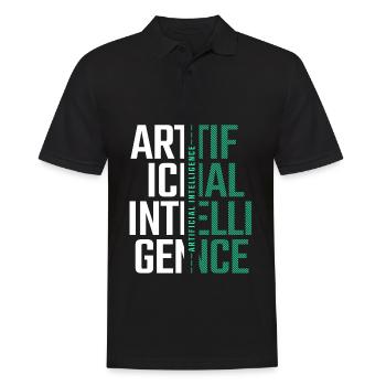 KI Künstliche Intelligenz Futuristisches Nerd-Geschenk - Männer Poloshirt - Schwarz - Vorne - Kai (181cm)
