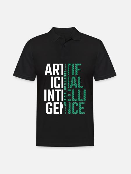 KI Künstliche Intelligenz Futuristisches Nerd-Geschenk - Männer Poloshirt - Schwarz