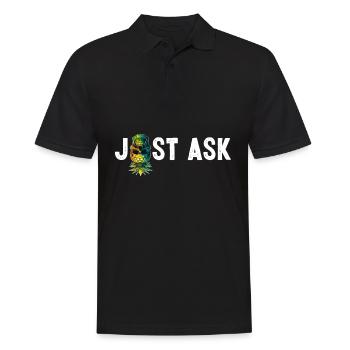 Just Ask Upside Down Pineapple Skull Swinger Gift - Men's Polo Shirt - black - Front - Kai (181cm)
