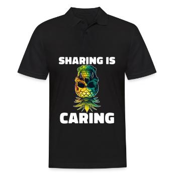 Sharing is Caring Swinging Swinger Upside Down - Men's Polo Shirt - black - Front - Kai (181cm)