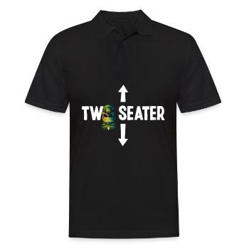 Two Seater Upside Down Pineapple Skull Swinger - Men's Polo Shirt - black - Front - Kai (181cm)