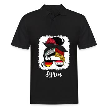 Moitié Allemand Moitié Fille Syrienne Allemagne Syrie - Polo Homme - noir - Devant - Kai (181cm)