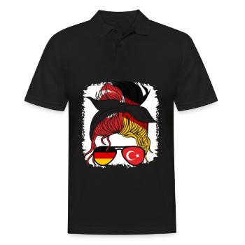 Moitié Allemand Moitié Turc Fille Allemagne Turquie - Polo Homme - noir - Devant - Kai (181cm)