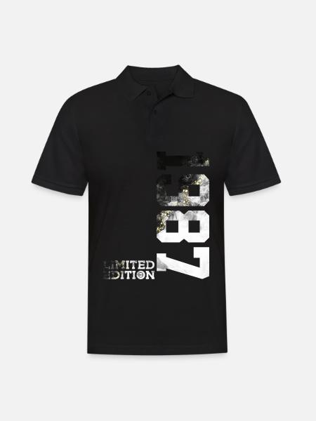 39TH BIRTHDAY LIMITED EDITION 1987 - Men's Polo Shirt - black