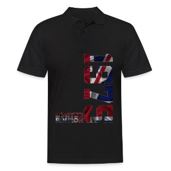 ÉDITION LIMITÉE ANGLETERRE 51E ANNIVERSAIRE 1975 AU ROYAUME-UNI - Polo Homme - noir - Devant - Kai (181cm)