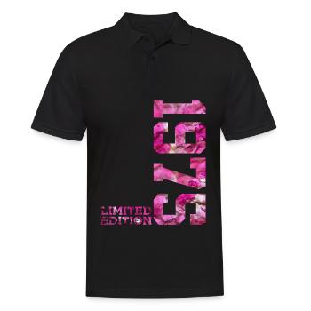 LIMITED EDITION 1975 PINK 51ST BIRTHDAY - Men's Polo Shirt - black - Front - Kai (181cm)