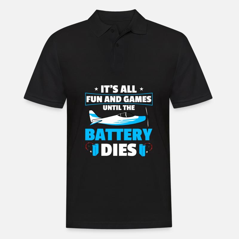 RC-Flugzeug RC-Flugzeug - Männer Poloshirt - Schwarz