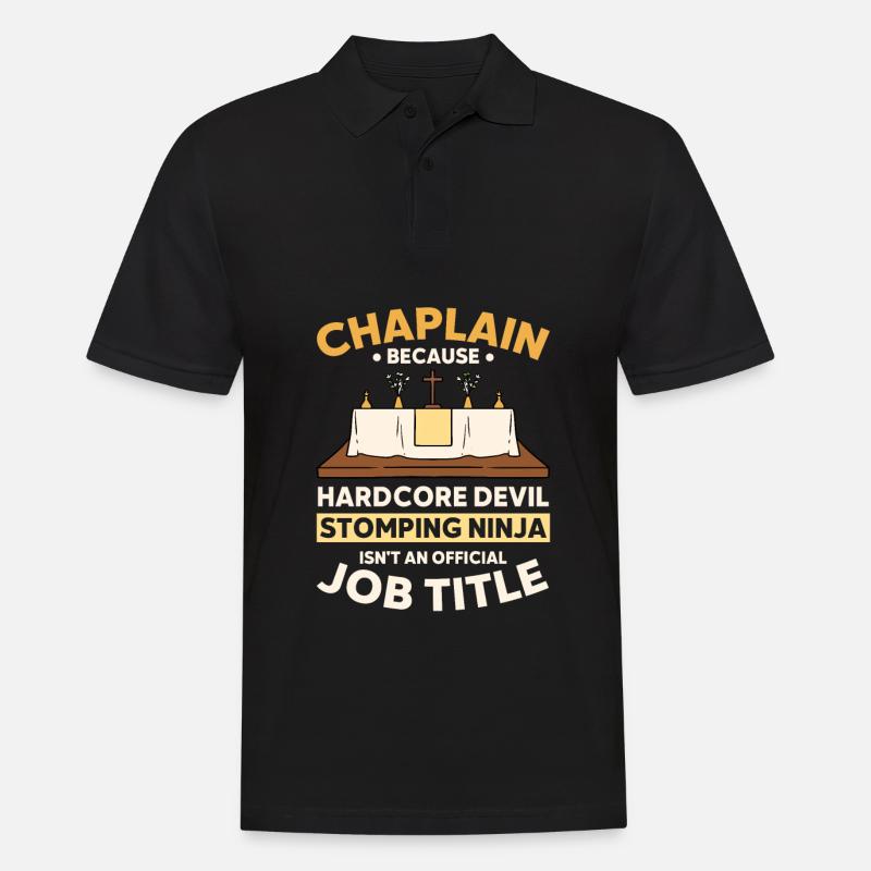 Kaplan Pfarrer - Männer Poloshirt - Schwarz