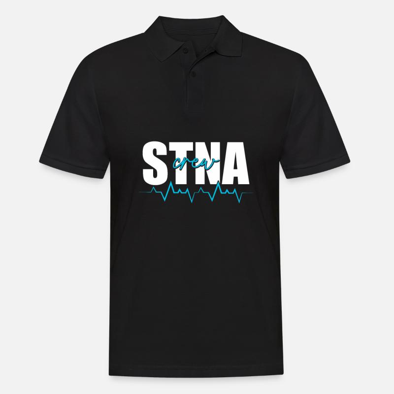 STNA Staatlich geprüfte Pflegeassistentin - Männer Poloshirt - Schwarz