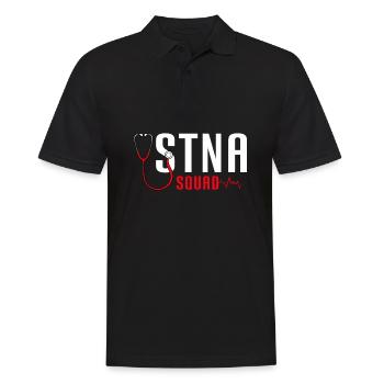 STNA Certified Nursing Assistant - Men's Polo Shirt - black - Front - Kai (181cm)