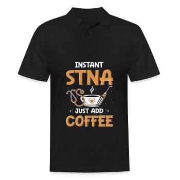 STNA Certified Nursing Assistant - Men's Polo Shirt - black - Front - Kai (181cm)