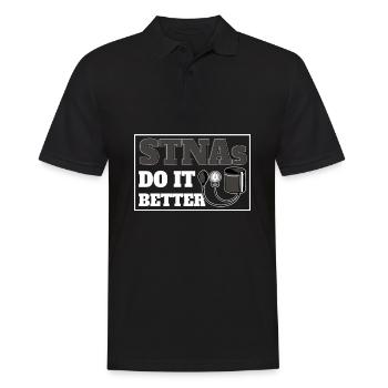 STNA Certified Nursing Assistant - Men's Polo Shirt - black - Front - Kai (181cm)