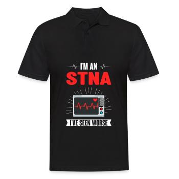 STNA Certified Nursing Assistant - Men's Polo Shirt - black - Front - Kai (181cm)