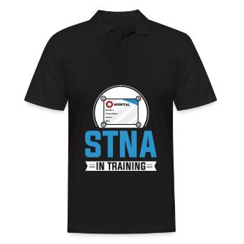STNA Certified Nursing Assistant - Men's Polo Shirt - black - Front - Kai (181cm)