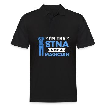 STNA Certified Nursing Assistant - Men's Polo Shirt - black - Front - Kai (181cm)