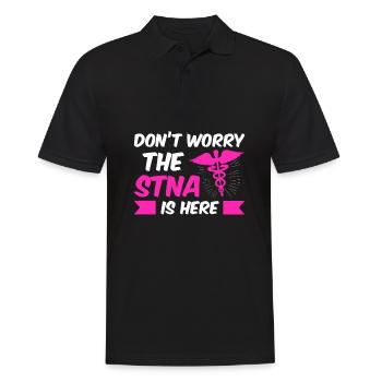 STNA Certified Nursing Assistant - Men's Polo Shirt - black - Front - Kai (181cm)