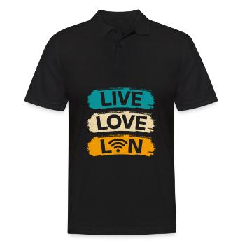 Network Administrator System Administrator Network - Men's Polo Shirt - black - Front - Kai (181cm)