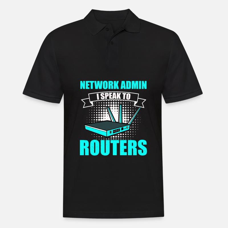 Netzwerkadministrator Systemadministrator Netzwerk - Männer Poloshirt - Schwarz