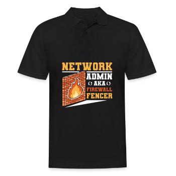 Network Administrator System Administrator Network - Men's Polo Shirt - black - Front - Kai (181cm)