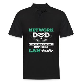 Network Administrator System Administrator Network - Men's Polo Shirt - black - Front - Kai (181cm)