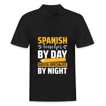 Spanish Teacher Maestra Bilingual Teacher - Men's Polo Shirt - black - Front - Kai (181cm)