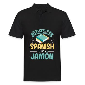 Spanish Teacher Maestra Bilingual Teacher - Men's Polo Shirt - black - Front - Kai (181cm)