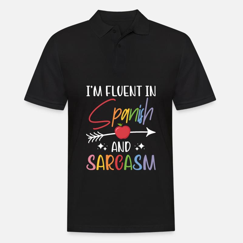 Spanischlehrerin Maestra Bilinguale Lehrerin - Männer Poloshirt - Schwarz