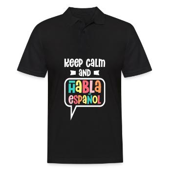 Spanish Teacher Maestra Bilingual Teacher - Men's Polo Shirt - black - Front - Kai (181cm)