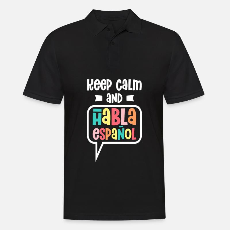 Spanischlehrerin Maestra Bilinguale Lehrerin - Männer Poloshirt - Schwarz