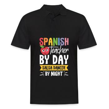 Spanish Teacher Maestra Bilingual Teacher - Men's Polo Shirt - black - Front - Kai (181cm)