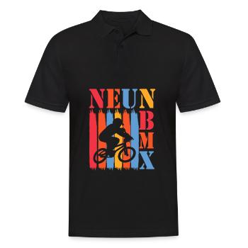 9 Jahre Bmx 9 Geburtstag Fahrrad Kindergeburtstag - Männer Poloshirt - Schwarz - Vorne - Kai (181cm)
