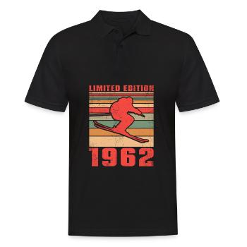 Ski Langlaufski Skifahrer Geburtstag 1962 - Männer Poloshirt - Schwarz - Vorne - Kai (181cm)