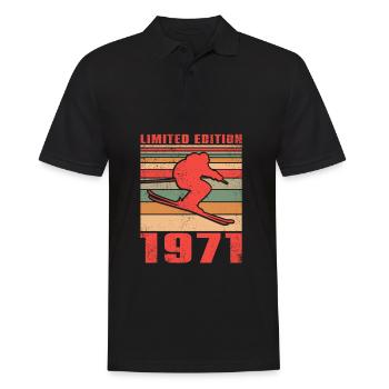 Ski Skifahrer Skifahrerin Sport Geburtstag 1971 - Männer Poloshirt - Schwarz - Vorne - Kai (181cm)