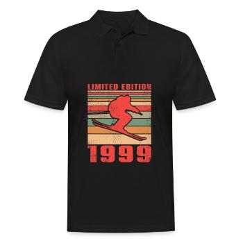 Ski Langlaufski Skifahrer Geburtstag 1999 - Männer Poloshirt - Schwarz - Vorne - Kai (181cm)