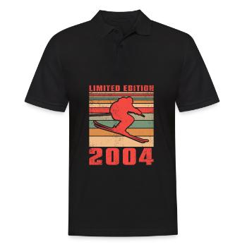Ski Skifahrer Skifahrerin Geburtstag 2004 - Männer Poloshirt - Schwarz - Vorne - Kai (181cm)