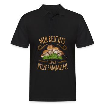 Super Natur Spruch für Pilzjäger Geschenk - Männer Poloshirt - Schwarz - Vorne - Kai (181cm)