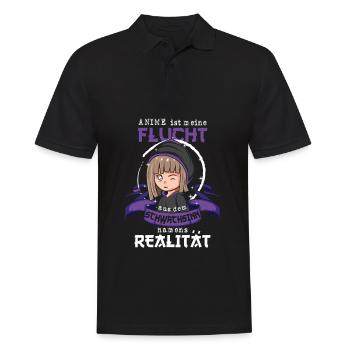 Netter Anime schauen Spruch, Anime Geschenk - Männer Poloshirt - Schwarz - Vorne - Kai (181cm)