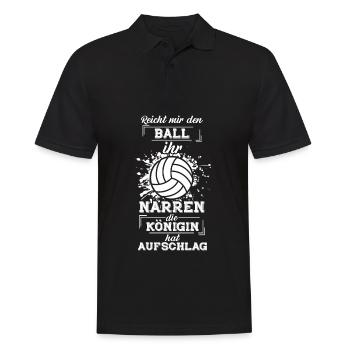 Volleyball Turnier Spruch, Volleyball Geschenk - Männer Poloshirt - Schwarz - Vorne - Kai (181cm)