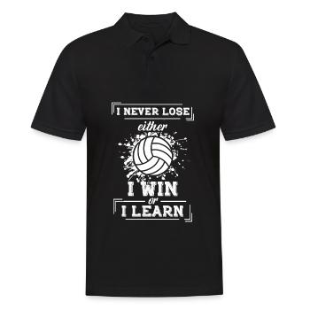 Volleyballspieler Spruch, Volleyball Geschenk - Männer Poloshirt - Schwarz - Vorne - Kai (181cm)