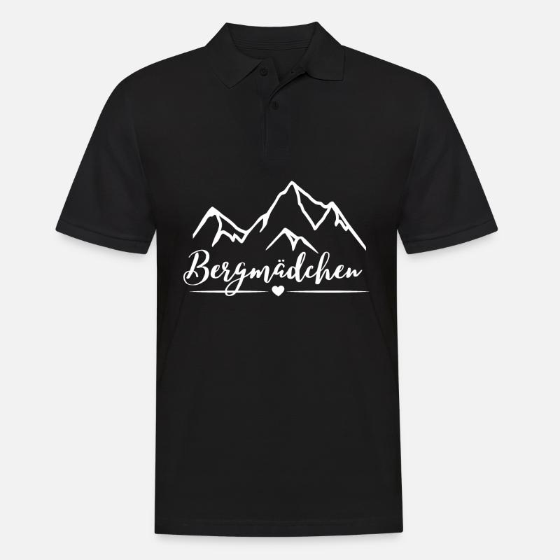 Bergmädchen - Männer Poloshirt - Schwarz